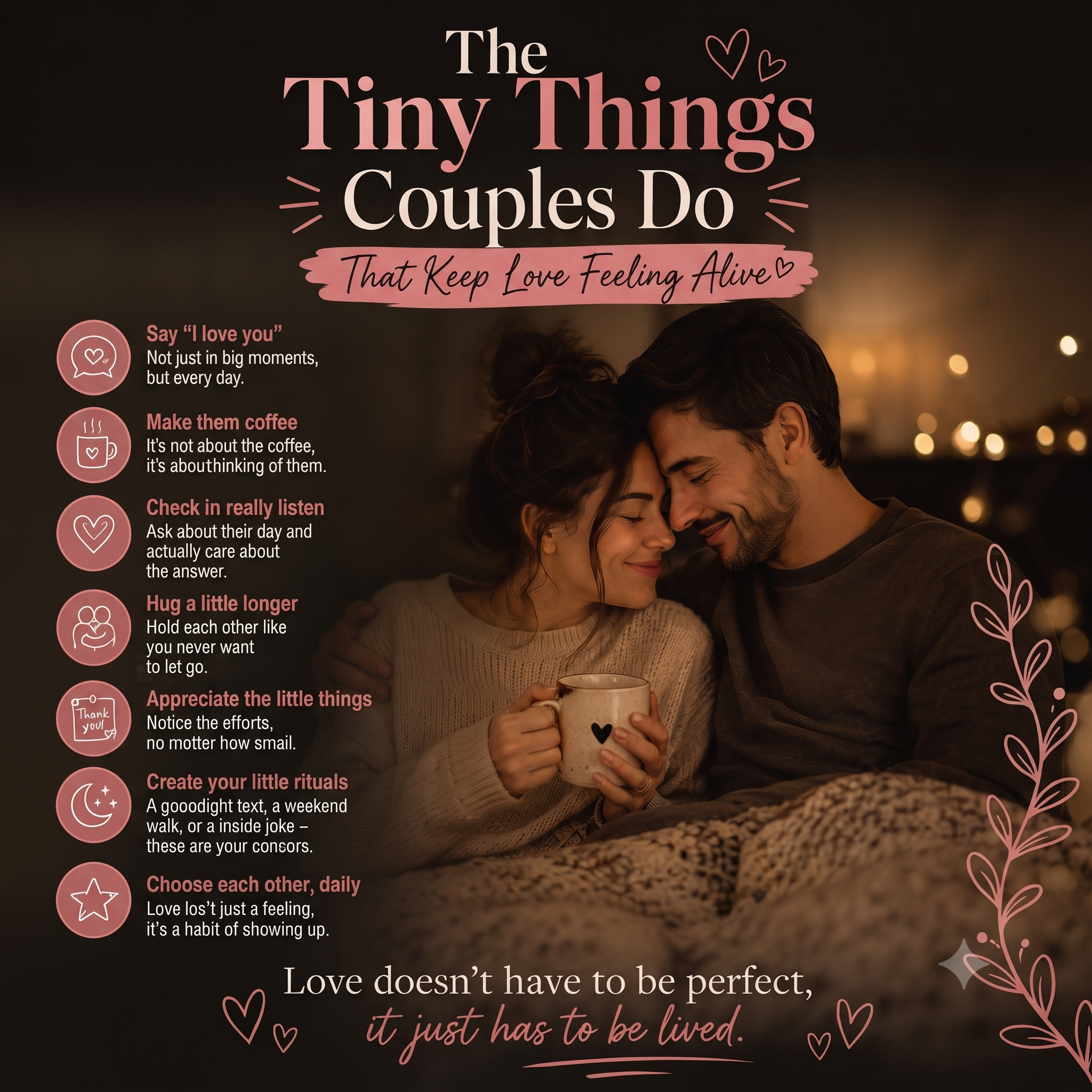 The Tiny Things Couples Do That Keep Love Feeling Alive