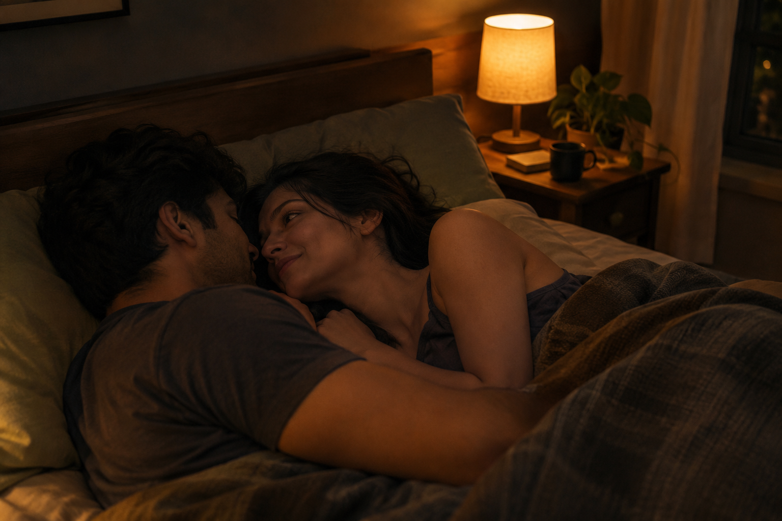 Couple on bed